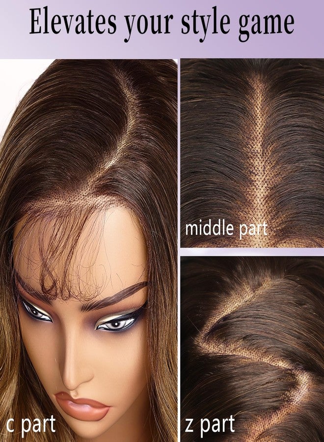 AISI HAIR 13×4 HD Ombre Blonde Lace Front Wigs for Women - Pre Plucked Long Body Wavy Synthetic Lace Wig with Baby Hair, Beginner Friendly, Natural Looking, Free Part 28 Inch - Image 2